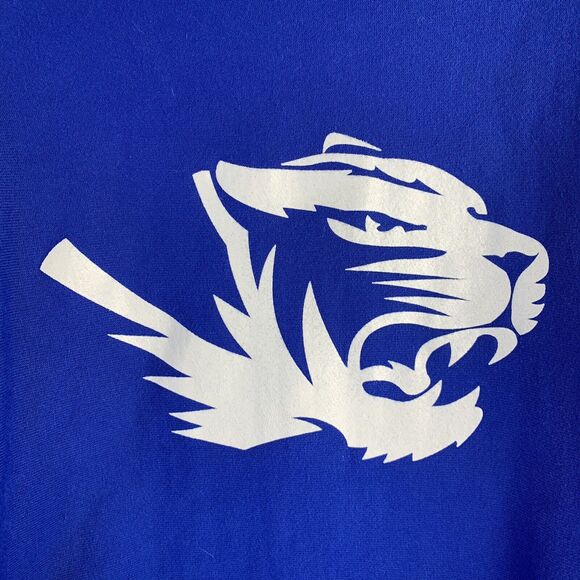 Champion Size M Crew Neck Sweatshirt Reverse Weave Royal Blue Oversized Pullover - Picture 6 of 9